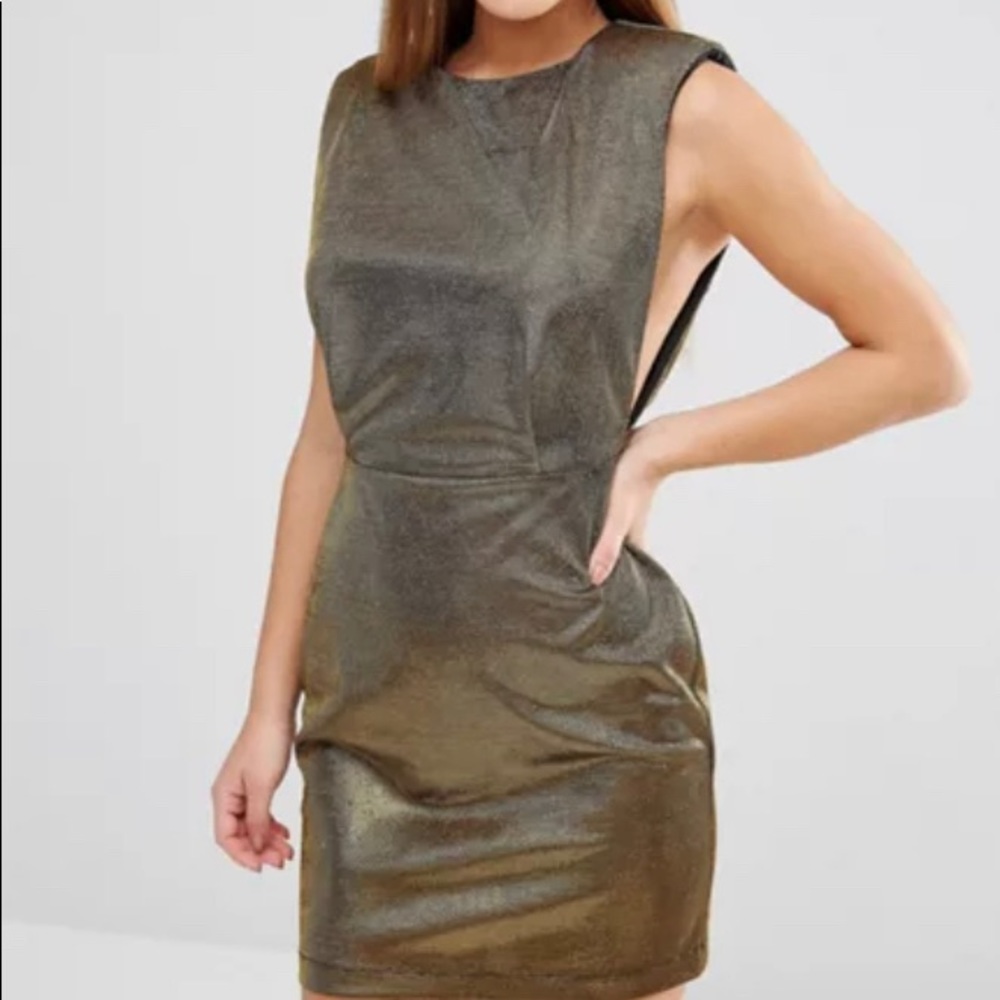 Metallic gold dress